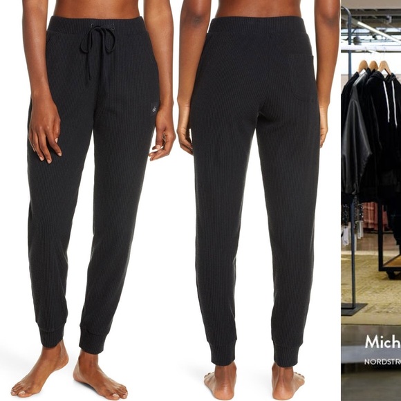 ALO Yoga Pants - ALO Muse High Waist Ribbed Joggers.